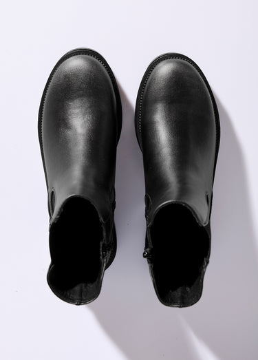 Boots Chelsea montantes semelle crantée Noir