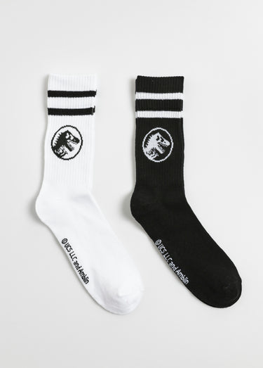 Paires chaussettes côtes, Jurassic World Noir
