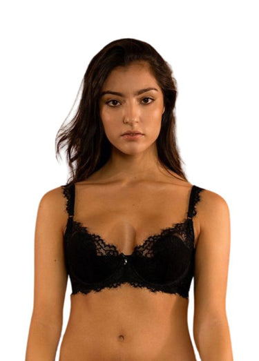 Soutien-gorge rembourré avec dentelle Noir
