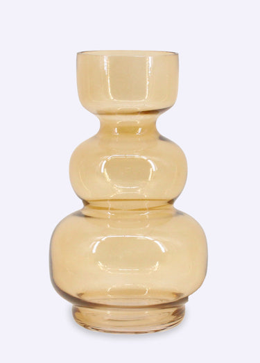 Vase en verre teinté, forme cintrée Ambre