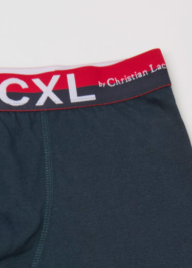 Boxer uni avec coton, ceinture logo Bleu