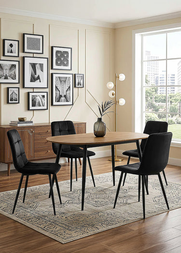 Set 4 Chaises MATEO Noir