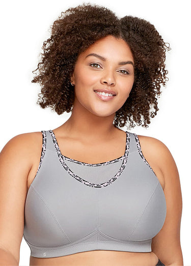Brassière Sport anti-rebondissements Gris Argenté