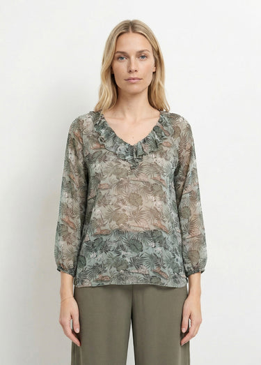Tunique en voile imprimé animaux jungle Vert Imprime