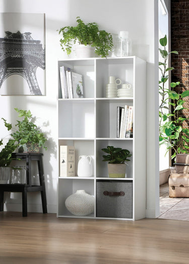 COMPO Etagère de rangement 8 cases 1B Blanc