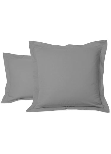 Taie pur coton uni RELAX Gris Anthracite