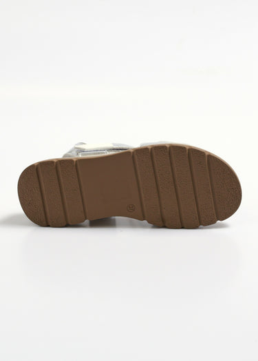 Sandales compensées sportwear chic Argente