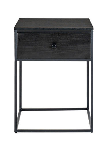 Table de chevet minimaliste, 1 tiroir Noir