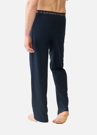 Bas de pyjama long en coton Marine
