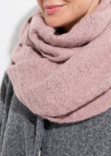 Tour de cou snood en maille mousseuse Rose