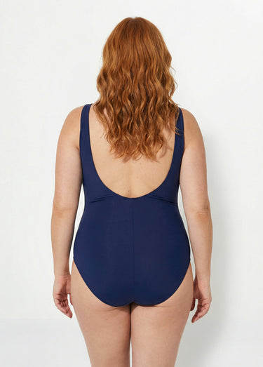Maillot de bain 1 pièce décolleté V Marine