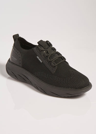 Baskets sporty en mesh, détails chic Noir