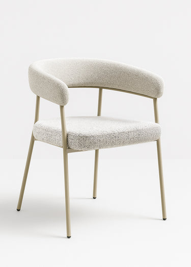Fauteuil de salle à manger en bouclette Sable