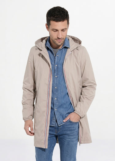 Parka longue déperlante tendance Beige