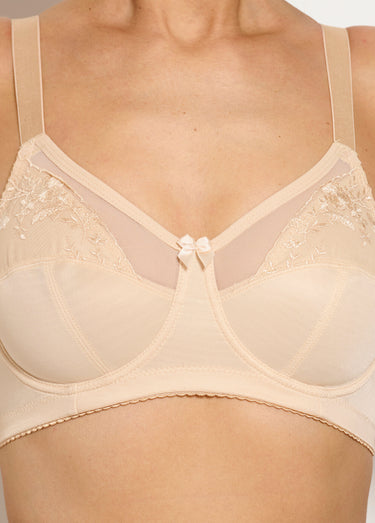 Soutien-gorge avec armatures brodé fil brillant Peau