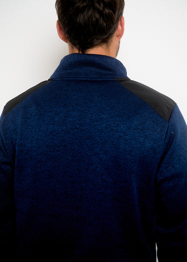 Veste polaire renforts épaules et zips Marine