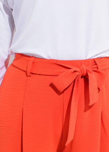 Jupe-culotte longue ceinture élastiquée dos Corail