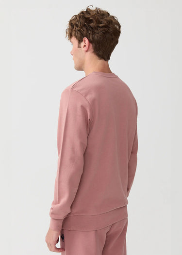 Sweat molletonné col rond manches longues Rose