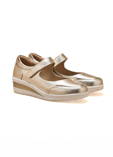 Ballerines compensées avec bride scratch Dore