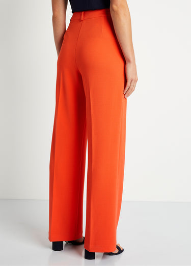 Pantalon fluide large Orange
