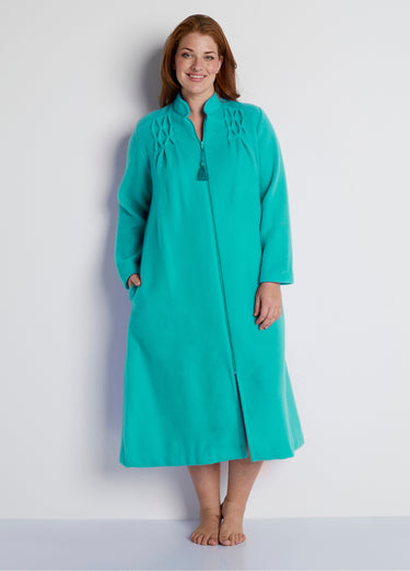 Peignoir zippé maille Courtelle® Vert