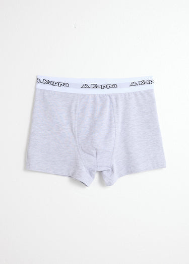 Boxers ceinture élastiquée, essentiel Noir/Gris