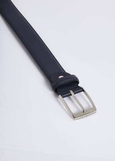 Ceinture en simili cuir, boucle métal Marine