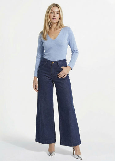 Jean large taille haute, spécial GRANDE Brut