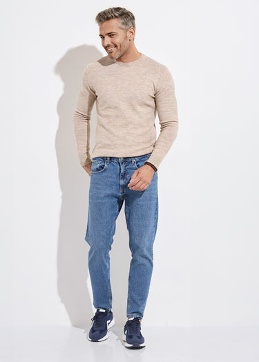 Jean 5 poches homme, coupe droite Bleu