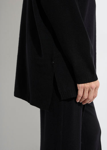 Ensemble en maille tunique + pantalon Noir