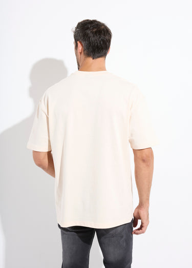 T-shirt épais détail coeur bouclette Beige