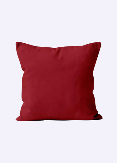 Housse de coussin unie entretien facile Rouge