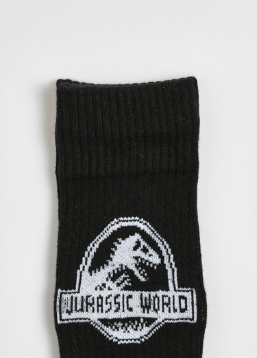 Paires chaussettes côtes, Jurassic World Blanc
