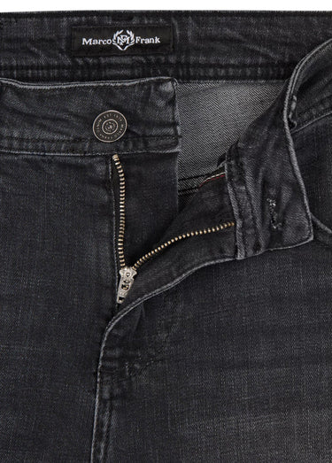 Jean 5 poches en denim, coupe fittée Gris Anthracite