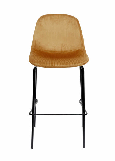 Chaises de bar assise velours, clair 1J Jaune