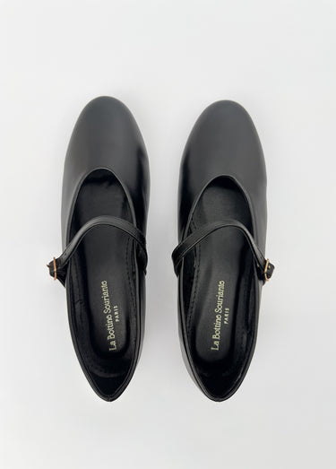 Ballerines style babies, simili cuir Noir