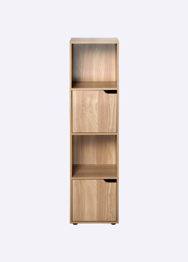 MODU Meuble colonne 4 cases + 2 portes Marron