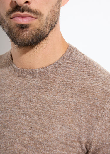 Pull col rond fine jauge, coupe ajustée Camel