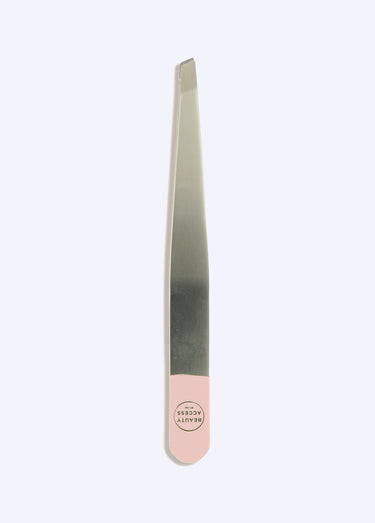 Pince à épiler acier inox, mors biais