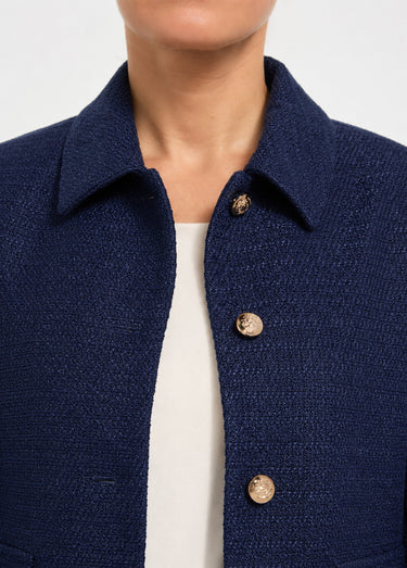 Veste courte esprit couture Marine