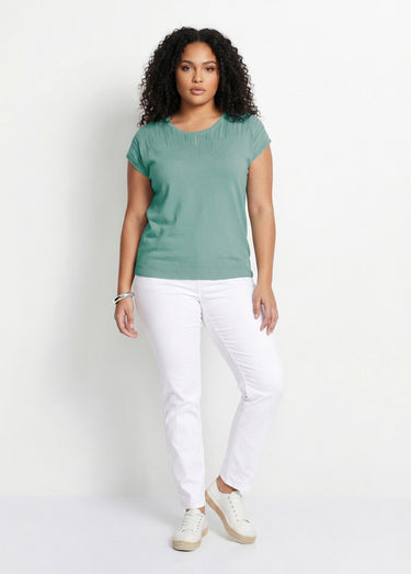 Pull maille scintillante manches kimono Aqua