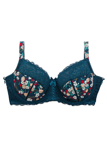 Soutien-gorge armatures, imprimé fantaisie Imprime/Bleu