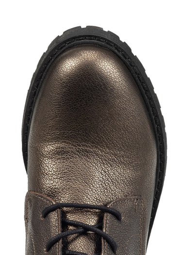 Boots montantes à lacets semelle crantée Bronze
