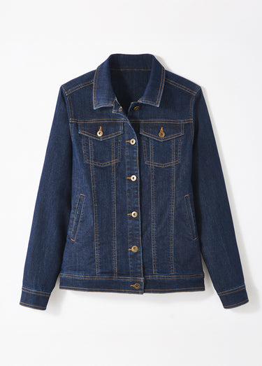 Veste en jean coupe droite stretch Indigo