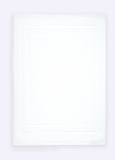Tapis de bain épais pur coton, 50x70cm Blanc