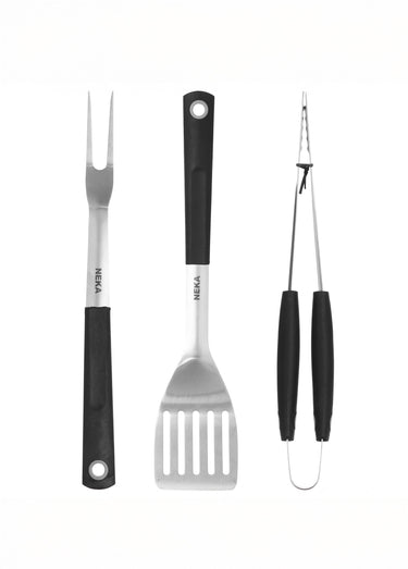 Set de 3 ustensiles de barbecue Noir