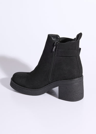 Boots à talons hauts et semelle crêpe Noir