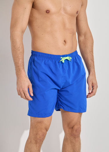 Short de bain avec motif réactif à l'eau Bleu Roi