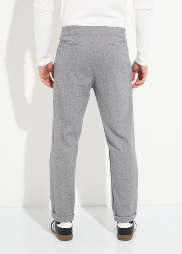 Pantalon chic à chevrons, aspect lainage Gris