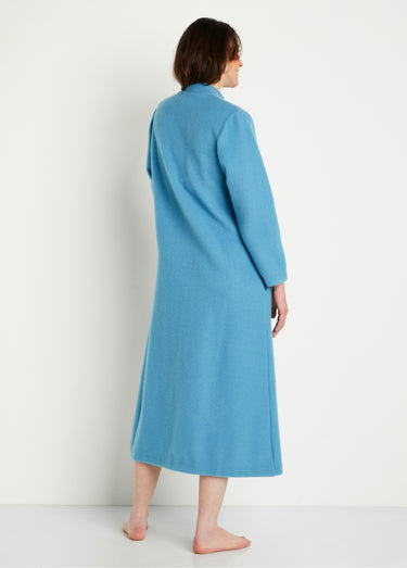 Peignoir zippé maille Courtelle® Bleu Canard